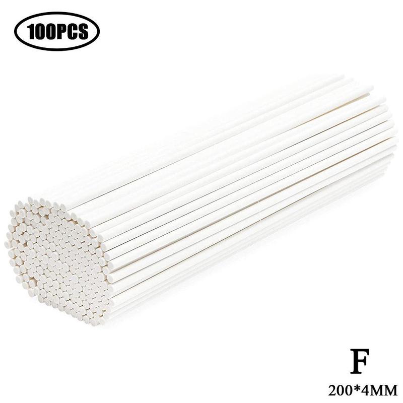 Plastic Stick Lollipop Cake Paper Stick Cake Pops White Baking Sucker Tool Craft Sticks Fondant DIY Sugar Mold C9S7: F