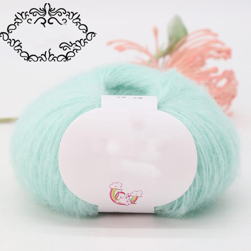 Hilo de Mohair, hilo de bola, hilo fino, suéter para bebés y niños, bufanda, chal, cableado, ganchillo, bolsa de Material tejido DIY: Naranja