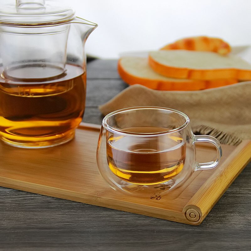 100ml vasos con doble fondo, vaso de chupito para vodka, portavasos para café, taza de desayuno, tazas para té, whisky, vino