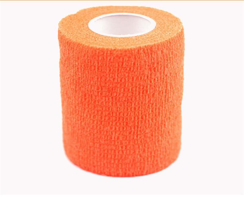 Farverig sport selvklæbende elastisk bandage wrap tape 4.5m elastoplast til knæstøttepuder finger ankel palme skulder: Rød