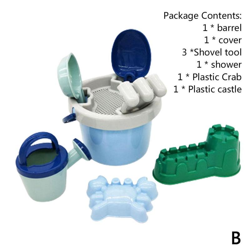 8 Stks/set Strand Speelgoed Kinderen Set Baby Zand Spelen Emmer Baggeren Tool Set Speelgoed Shovelsnow Schop O0G0: B