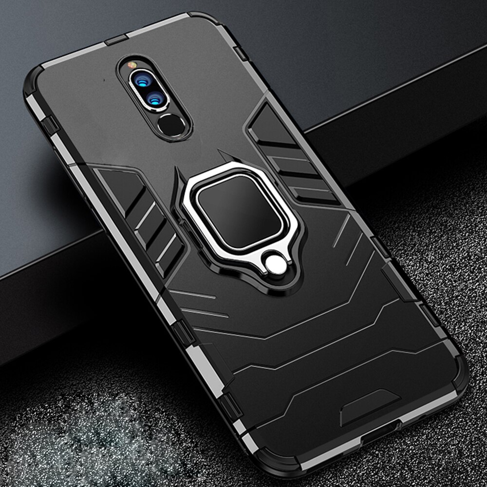 Funda armadura de Metal para Xiaomi Redmi 8 A, carcasa de teléfono con soporte de anillo de Metal para Redmi 8 8A, A prueba de golpes, carcasa de parachoques reforzado: For Nexual / Black