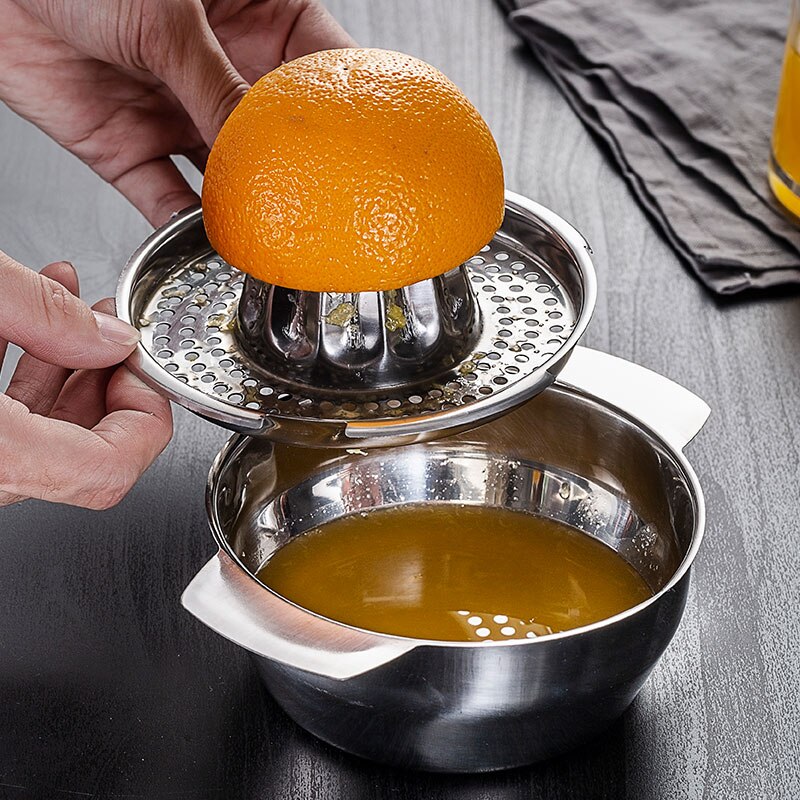 Hand Orange Citrus Lime Fruit Juice Squeezer Kitchen Gadgets Tools Portable Blender Stainless Steel Lemon Squeezer Manual Juicer