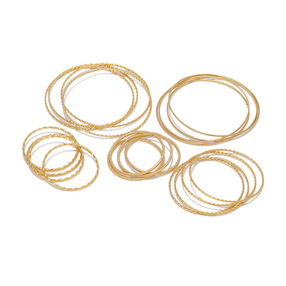 10 Uds. De pendientes de acero inoxidable, aros retorcidos, círculos en espiral, alambre para oreja, colgantes, conectores, suministros de joyería DIY