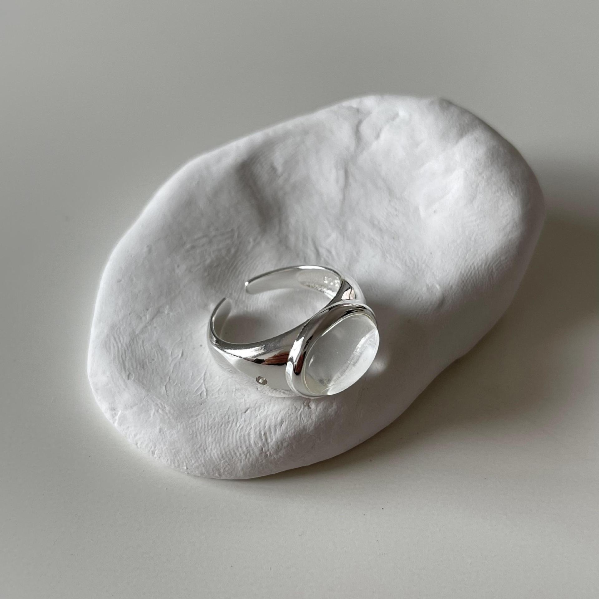 Shanice SS925 Sterling Zilveren Open Ring Koreaanse Versie Van Ins Niche Gevoel All-Matched Zirkoon Irreg Verklaring Vinger ringen