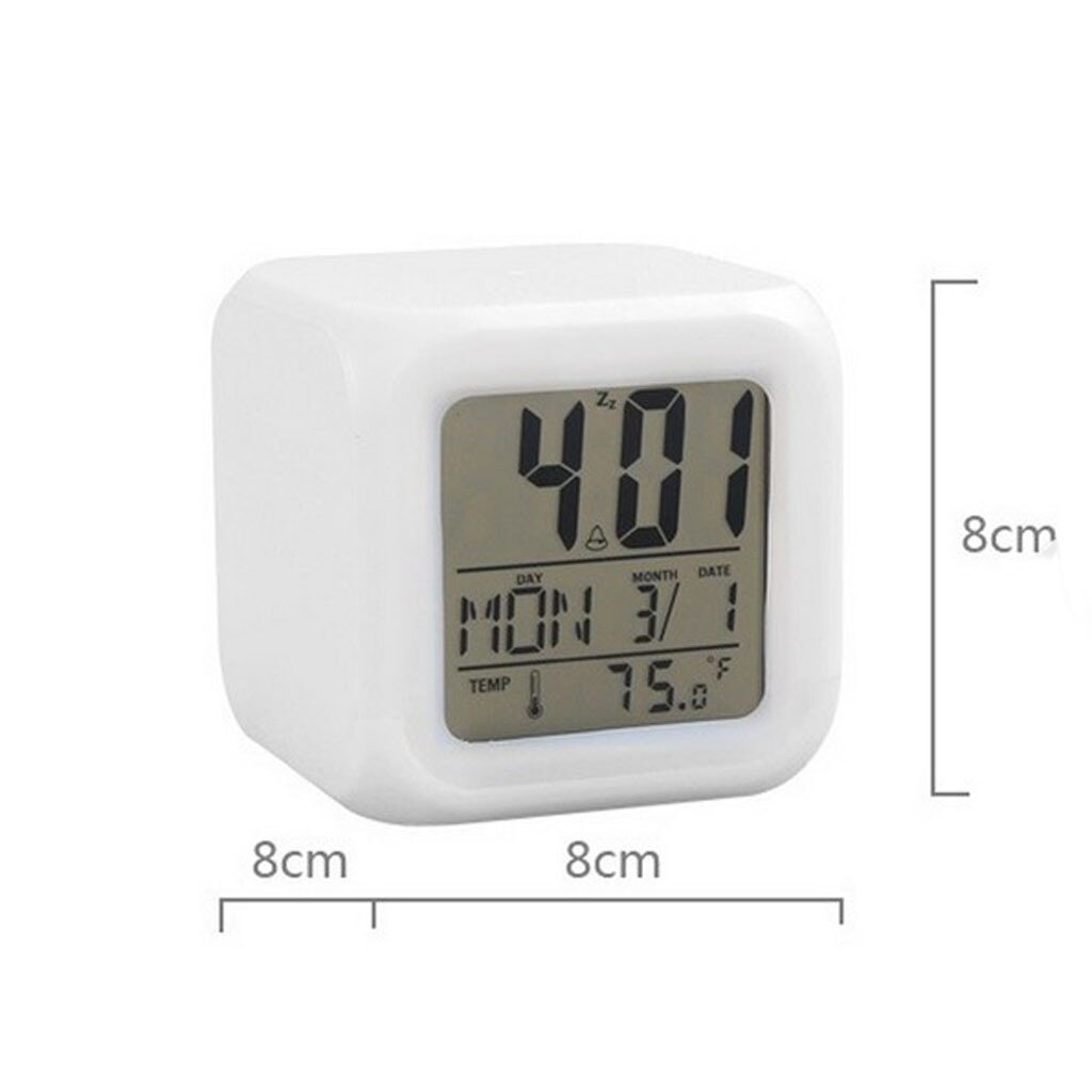 Alarm Clock Cool LED Clock Popular Pattern Night Light Color Changing Clock Night Light Table Clocks Kids Clock For Home Office