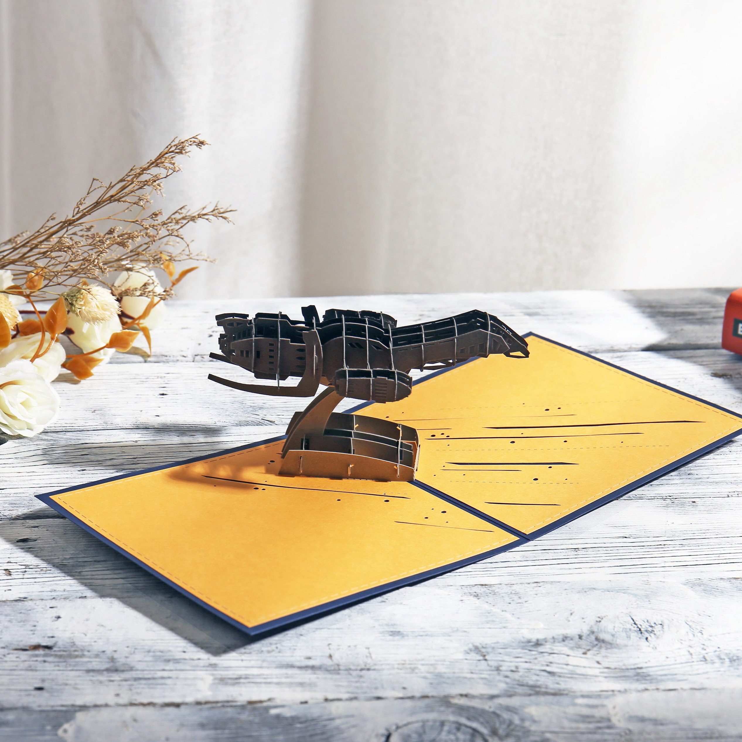 AIT Karte Raumschiff Gelassenheit 3D Faltbare Pop-hoch Festival Gruß Postkarte