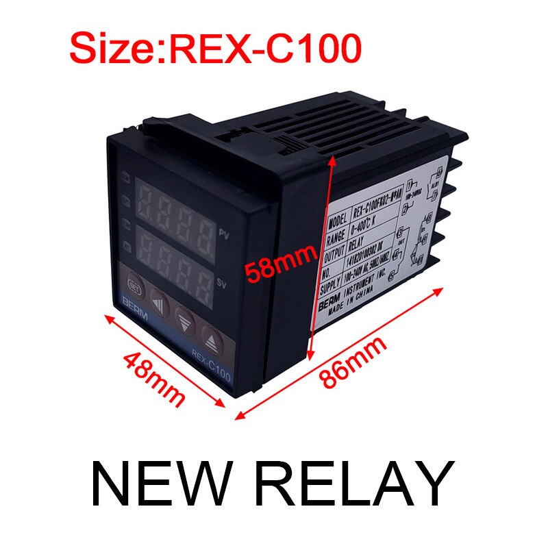 REX-C100 PID intelligent temperature controller Universal REX C100 Relay SSR output Thermostat: NEW REX-C100 RELAY