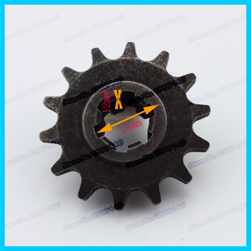 T8F 14T 2 stroke front pinion sprocket 14 tooth teeth of clutch gear box for 47cc 49cc mini crosser moto atv quad dirt bikes