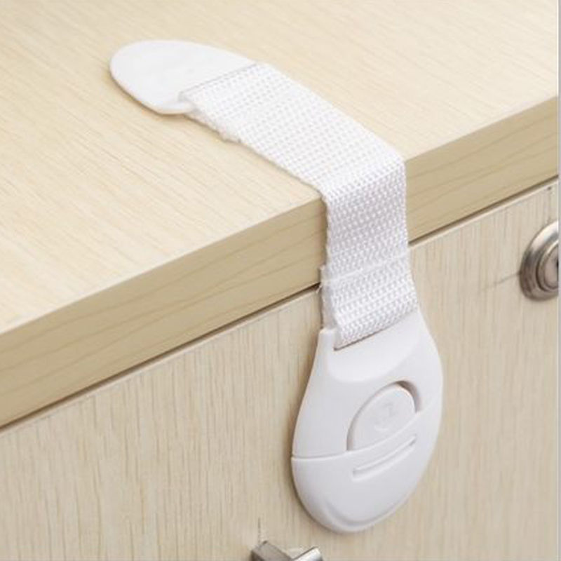 10-Pack Pudcoco Child Locks Protection Of Children Doors Cabinet Drawer Refrigerator Kids Safety Lock: white