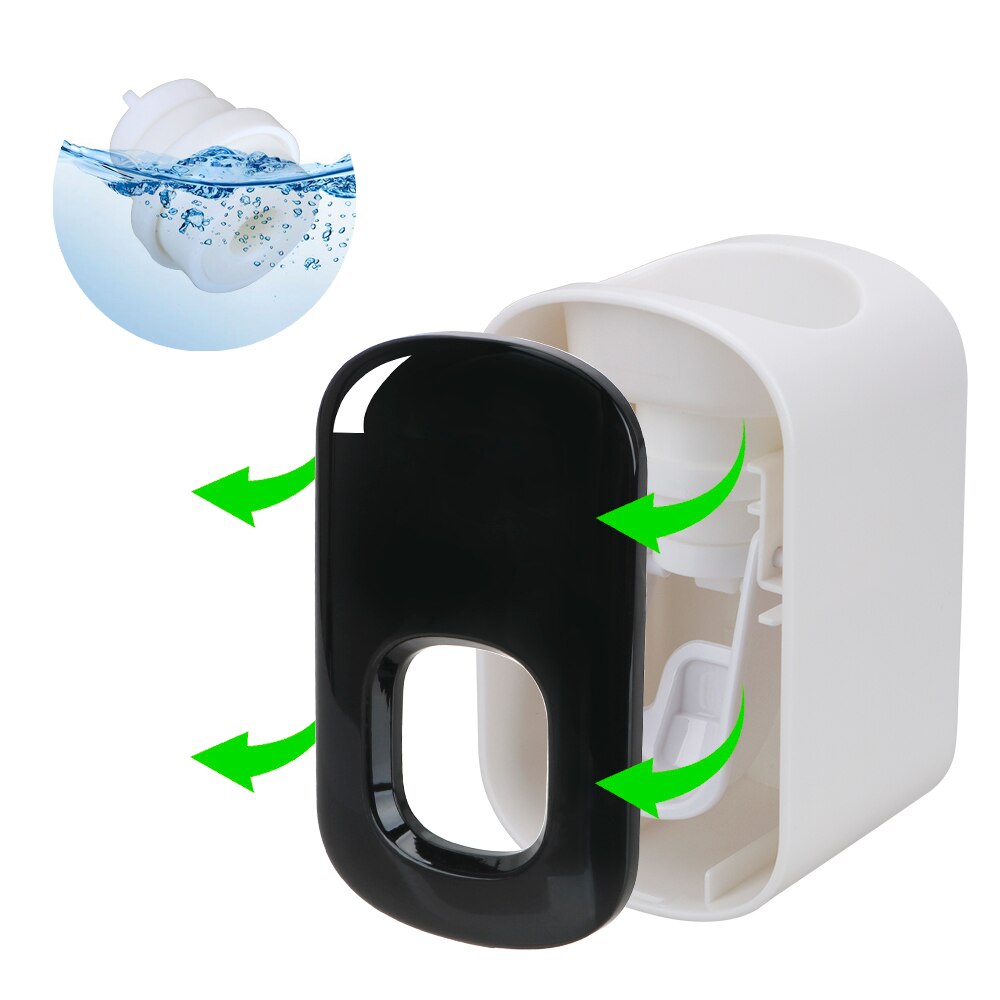 Hilife wandmontage badkamer tandenborstelhouder gereedschap tandpasta dispenser badkameraccessoires tandpasta knijpers