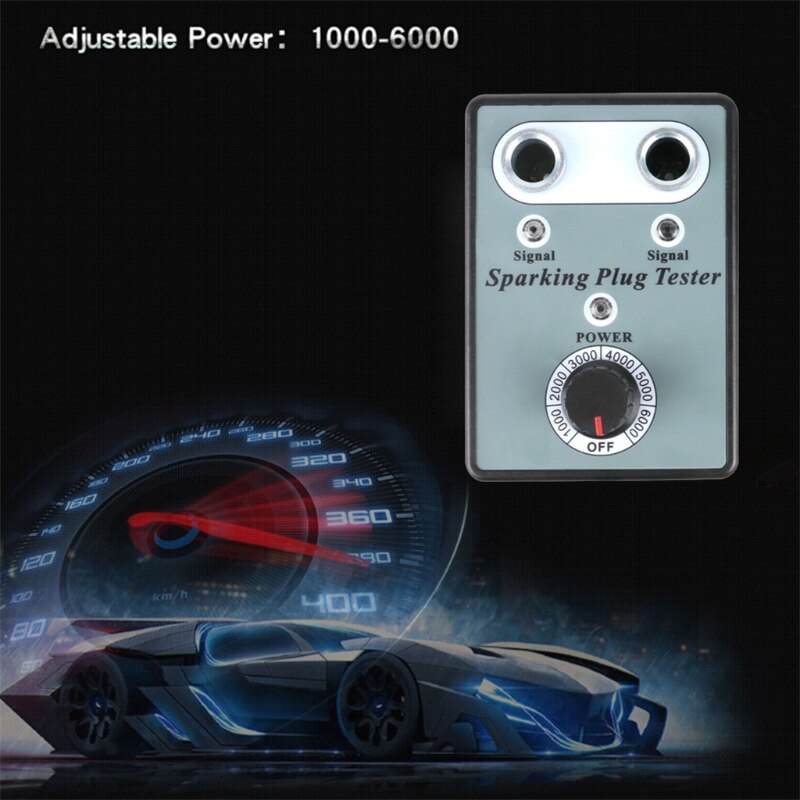 Car Spark Plug Tester Ignition Plug Analyzer Diagnostic Dual Hole Test Tools 12V Gasoline Automotive Spark Plug Detector D7YA