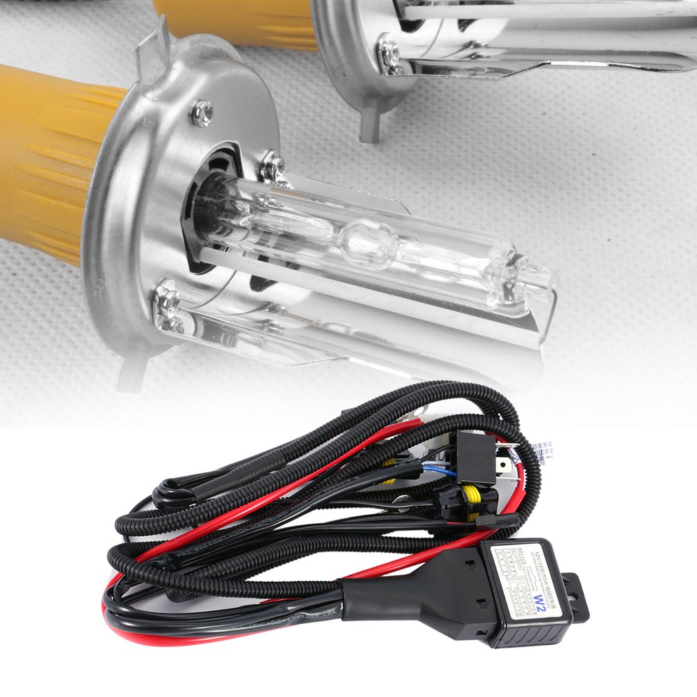 Arnés de Cableado Universal para faros de xenón, Cable de relé de batería Hi/Lo HID, 35W, 12V, para faros delanteros de coche