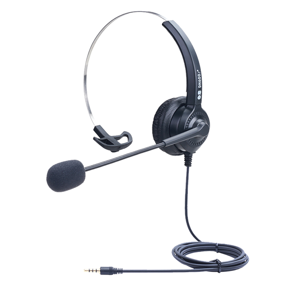 FOSITAN 3.5mm przewodowy zestaw słuchawkowy z mikrofonem z redukcją szumów słuchawki Stereo dla biura/ruchu Call Center/PC Laptop: Black a