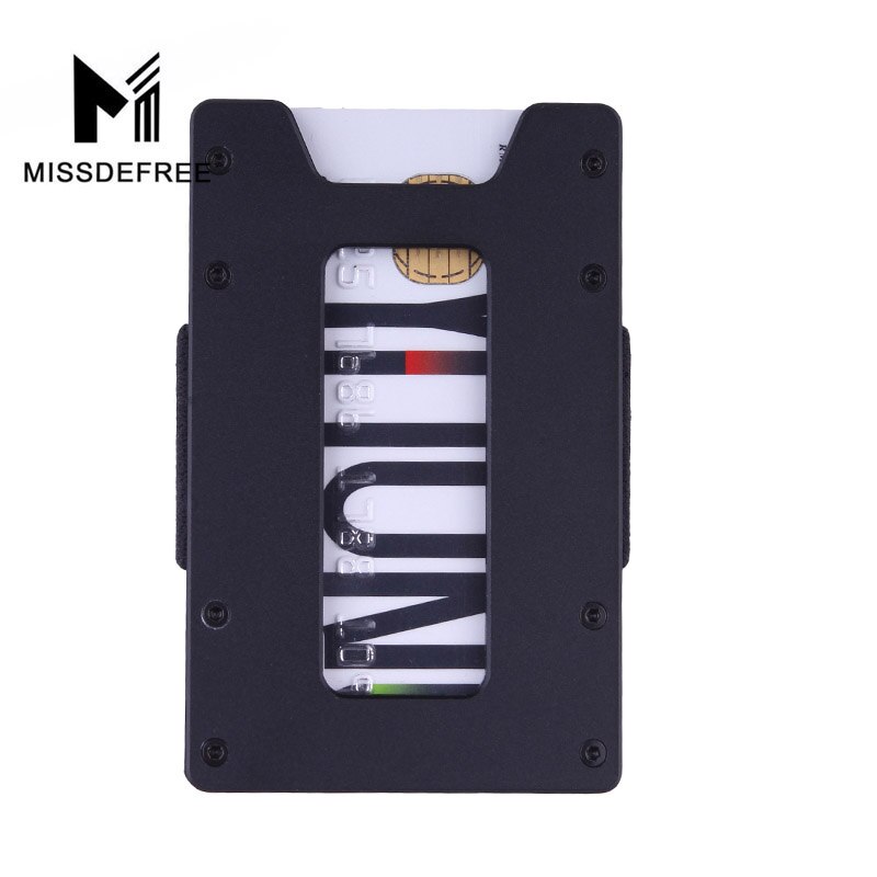 Minimalist Carbon Fiber Slim Wallet for Men & Women Slim Front Pocket Wallet & Credit Card Holder RFID Blocking: Black