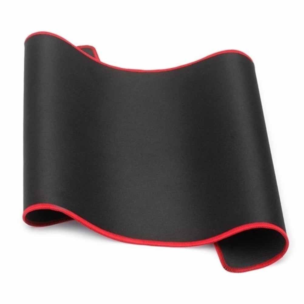 Computer Mouse Mat Color Edge Stitch Ultra Large Games Mouse Pad Mat for PC Laptop: Red