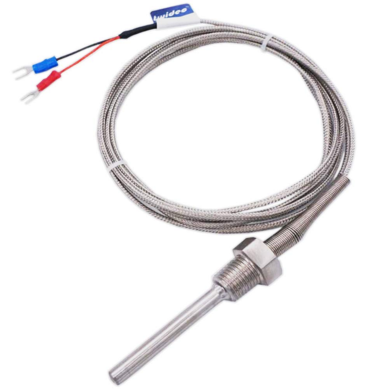 800°C Degree High Temperature Sensor Thread NPT 1/4 Stainless Steel Probe K Type PT100 Thermocouple Tube Temperature Controller