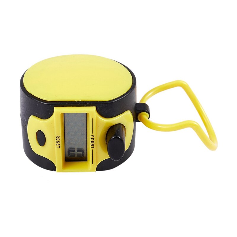Mini 5 Digit Electronic LCD Display Digital Hand tally counter Yellow