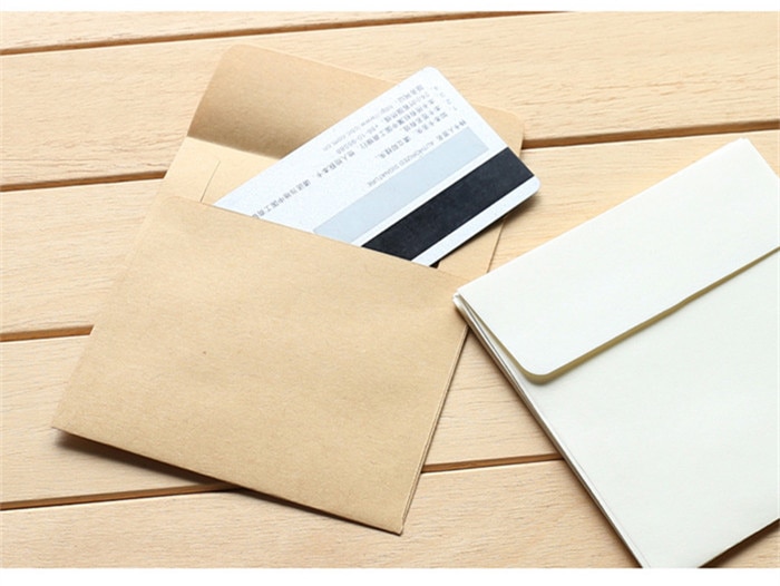 3 unids/pack Vintage Retro sobre Color sólido pequeño 10*10cm sobres de Papel Kraft para tarjeta de Scrapbooking Papeleria sl1416