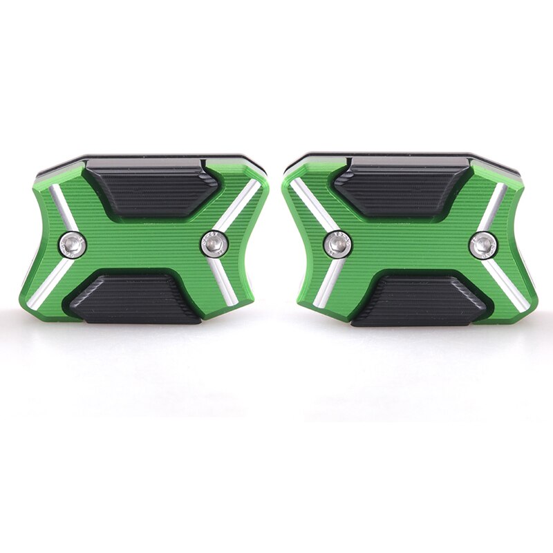 Voor Kawasaki ZX6R Ninja 2006 2007 Falling Bescherming Cnc Aluminium Motorfiets Frames Slider Anti Crash Pads Kuip Guards: Green