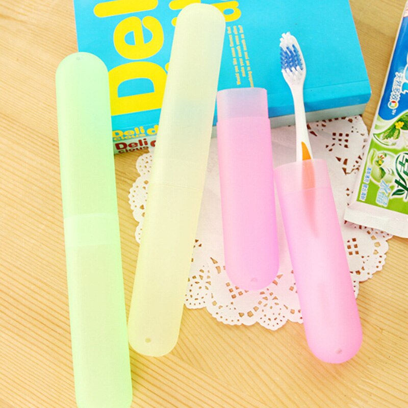 1Pcs Portable Travel Toothbrush Box Case Plastic Container for Toothbrush Holder Tube Plastic Cover Travel Accessories