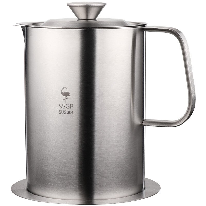 Oil Bottle Container Oil Strainer Pot Oil Bottle Stainless Steel Oil Dispenser Container with Strainer Kitchen Storage Tools Oil