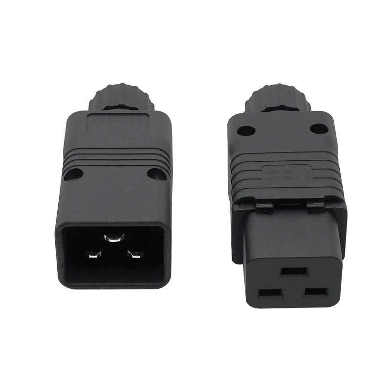 Conector IEC 320 C19 C20 de , enchufe de alimentación de CA para ordenador, 16A, 250V, ensambla potencia para adaptador residencial
