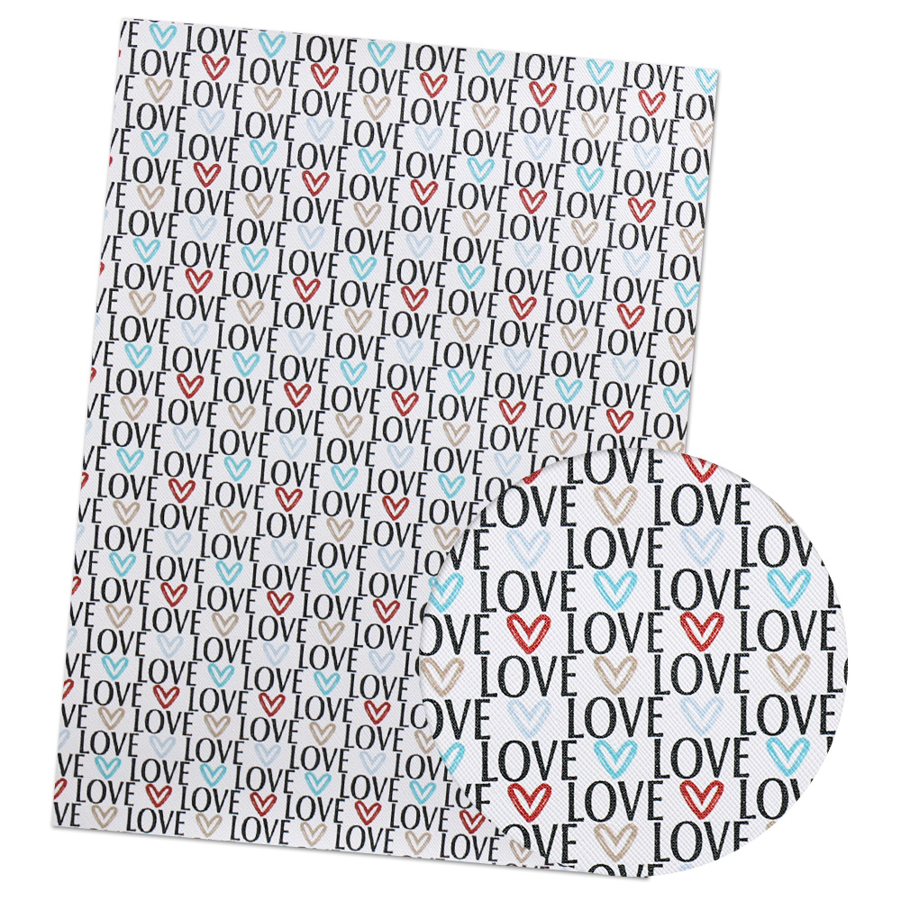 Xugar 22*30 Cm Valentijnsdag Synthetisch Leer Stof Thema Van Liefde Leer Stof Voor Home Decoratie Accessoires diy Materiaal: 01