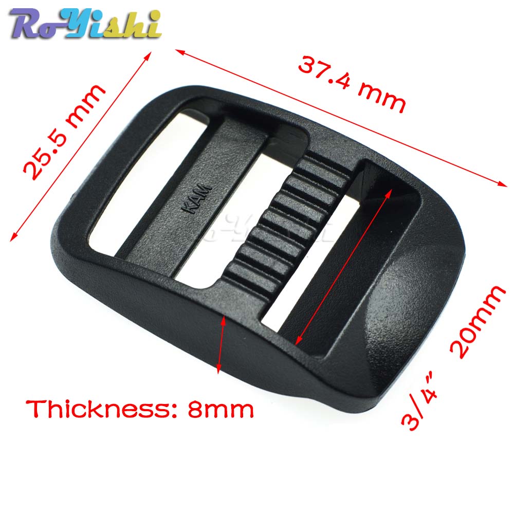 3/4&quot; 1&quot;Plastic Ladder Lock Slider Buckle Black for Backpack Straps Webbing Size 20mm 25mm: 100pcs / Webbing Size 20mm