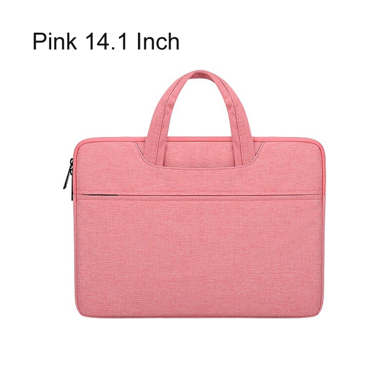 Women Men Bag Laptop Handbag Travel Bussiness Male Briefcase 13.3 14.1 15.6 Inch Notebook Bag For Macbook Air Pro PC Sleeve Case: Pink 14.1 Inch