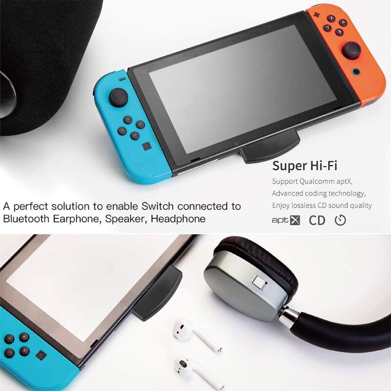 Adaptateur casque bluetooth sans fil ou convertisseur émetteur usb avec microphone pour nintendo switch /ps4/ps3