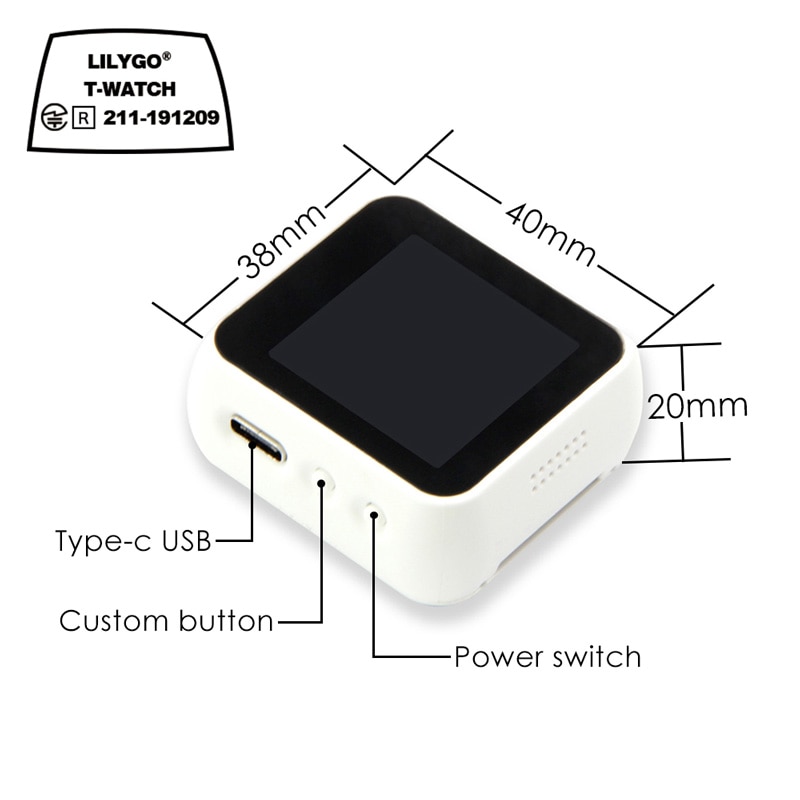 LILYGO®TTGO T-Uhr Programmierbare Tragbare Umwelt Interaktion WiFi Bluetooth Lora ESP32 Kapazitiven Touchscreen