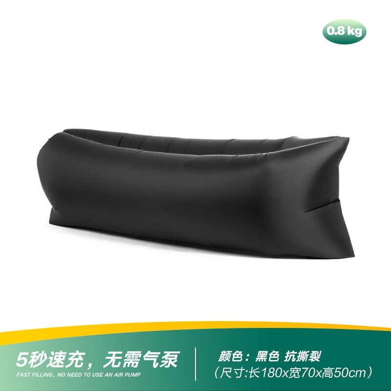 Outdoor Inflatable Sofa Lazy Air Bed Sofa Air Cushion Mattress Portable Single Lying Chair Music Festival Internet Celebrity: Light Grey