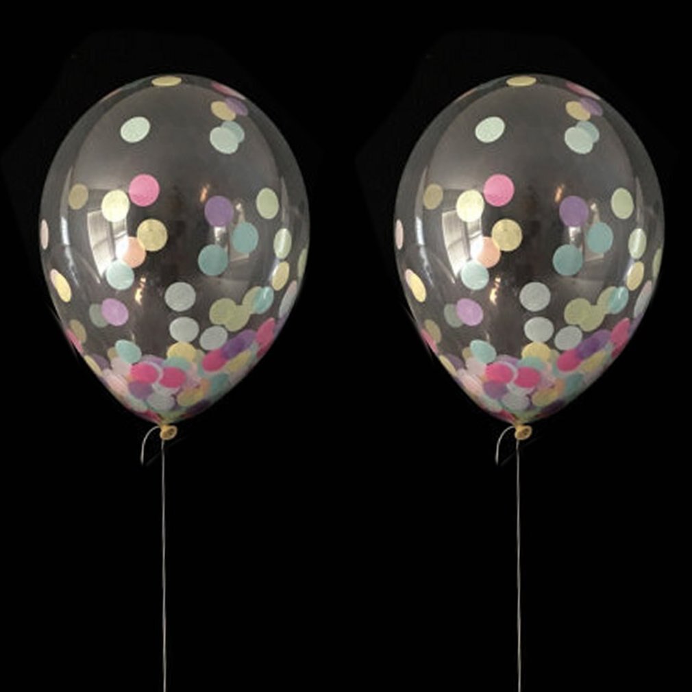 10pcs Air Ballons Multicolor Confetti Balloon Paper Wishing Lanterns Birthday Party Wedding Decoration Clear Inflatable Balloon