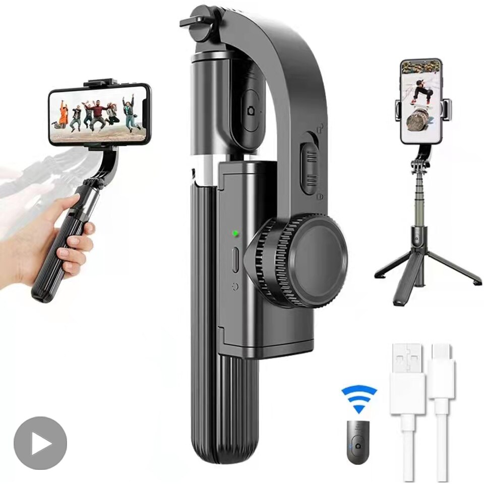 Selfie Stick Tripod Gimbal Stabilizer For Cell Mobile Phone Holder Smartphone Action Camera Cellphone Handheld Gimble Manual Pau