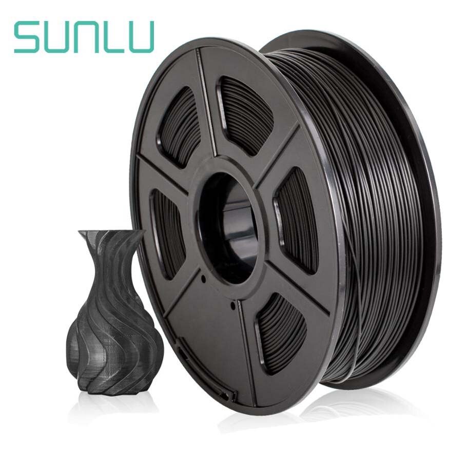 Filamento SUNLU PETG 1,75mm 1KG Anycubic 100% sin burbujas 3D filamento Anycubic Mateial para PenGood 3d para impresión Pedant Lamshape: PETG-BLACK