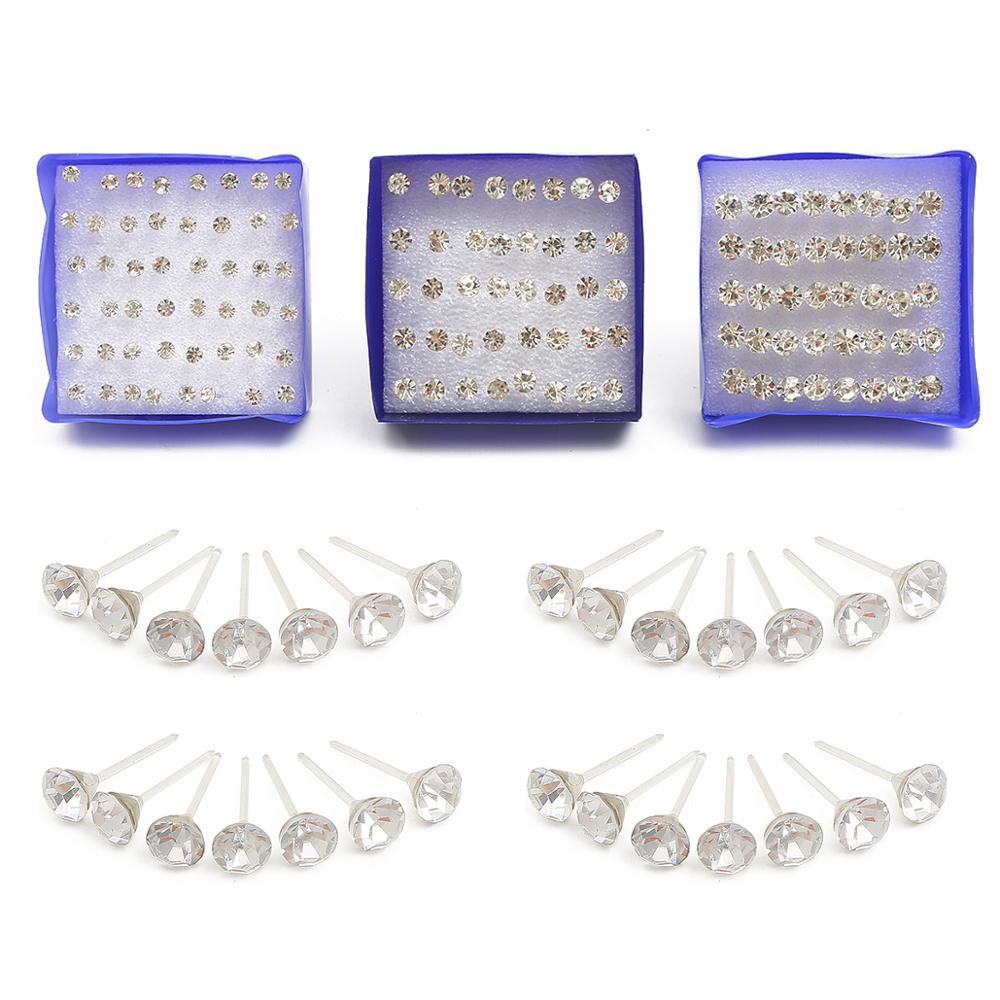 20 paare/satz 3/4/5/6mm Bunte Kristall Zucht Ohrringe Neue Einfache Ohrringe durchbohren Kunststoff ohr Für Frauen Schmuck Schmuckstück: Weiß / 6mm