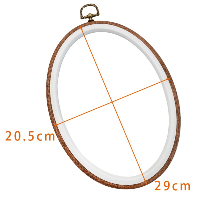 LMDZ Embroidery Circle Wood Hoop Circle Round Plastic DIY Art Craft Cross Stith Sewing Needwork Tools Flower Wreath Home Decor: Oval 20.5x29cm