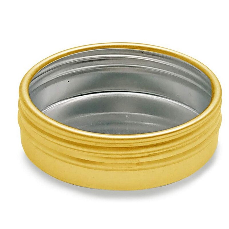 12 stuks aluminium blikken potjes van 2 ounce (ca. 57 ml) , 60 ml ronde potjes met deksels, lege potjes voor het bewaren van lippenbalsem.