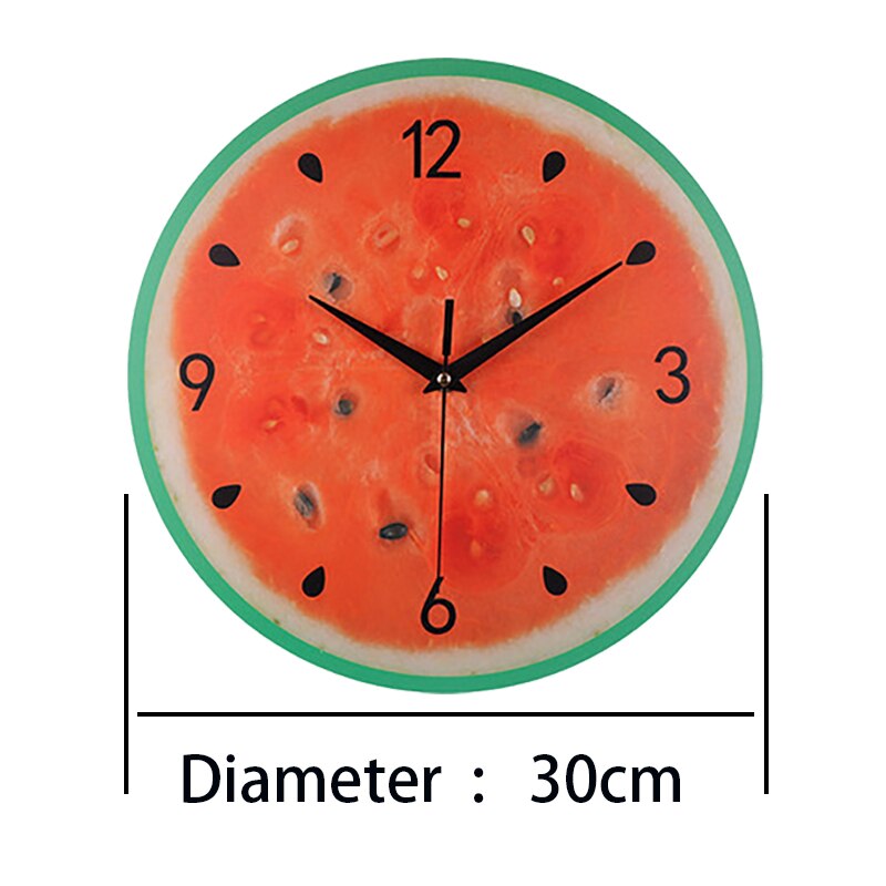 Fruit Digital Clock Modern Silent Digital Decorative Wall Clock for Home Living Roon Office Wall Decor