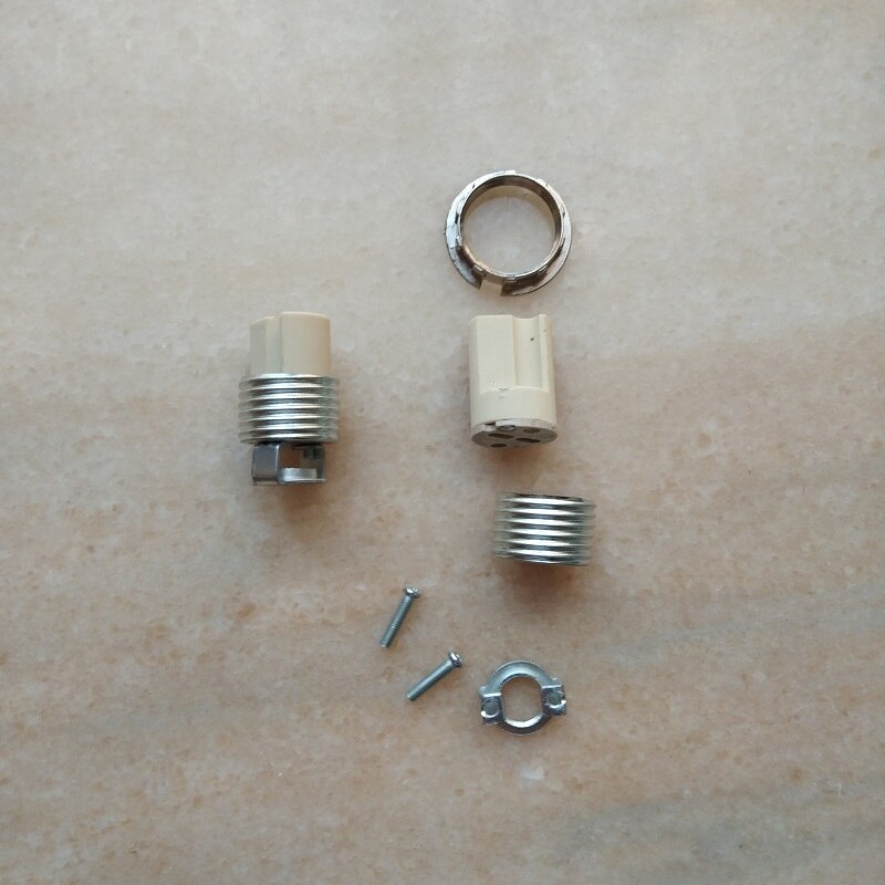 G9 ensemble complet de bases de lampe, G9 douille de lampe avec coque en métal, support de lampe G9 en céramique avec support en métal m10