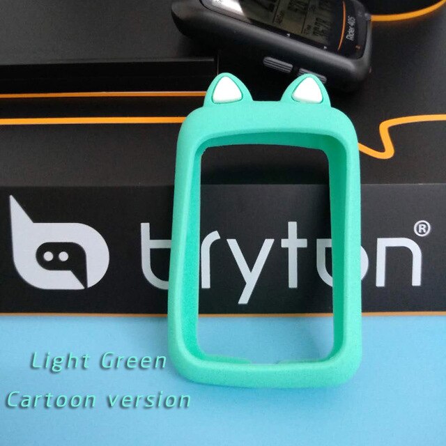 Bryton – housse de protection en caoutchouc pour ordinateur de vélo, avec film HD (pour Bryton 450 410 405 410), 450: Light green cartoon