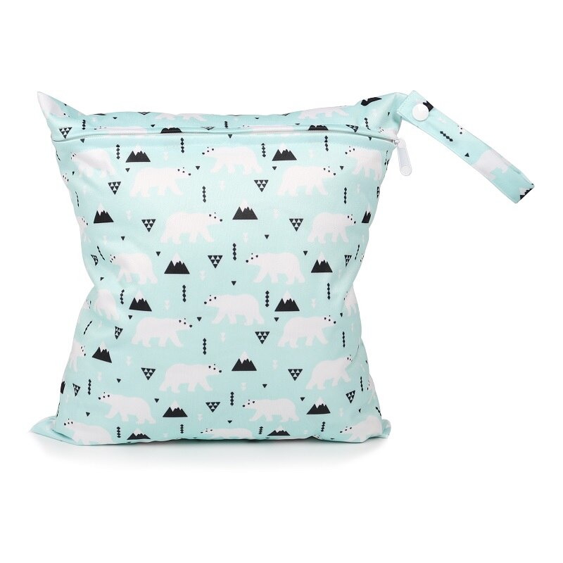 [CHOOEC] Wet Bag Washable Reusable Cloth diaper Nappies Bags Waterproof Swim Sport Travel Carry bag Big Size: 28X30 cm: Brown