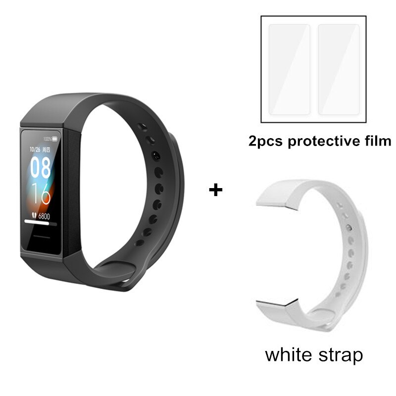 Xiaomi-pulsera inteligente Redmi Band Original, brazalete de Fitness con pantalla táctil a Color de 1,08 pulgadas, Control del ritmo cardíaco y de la música: add white strap