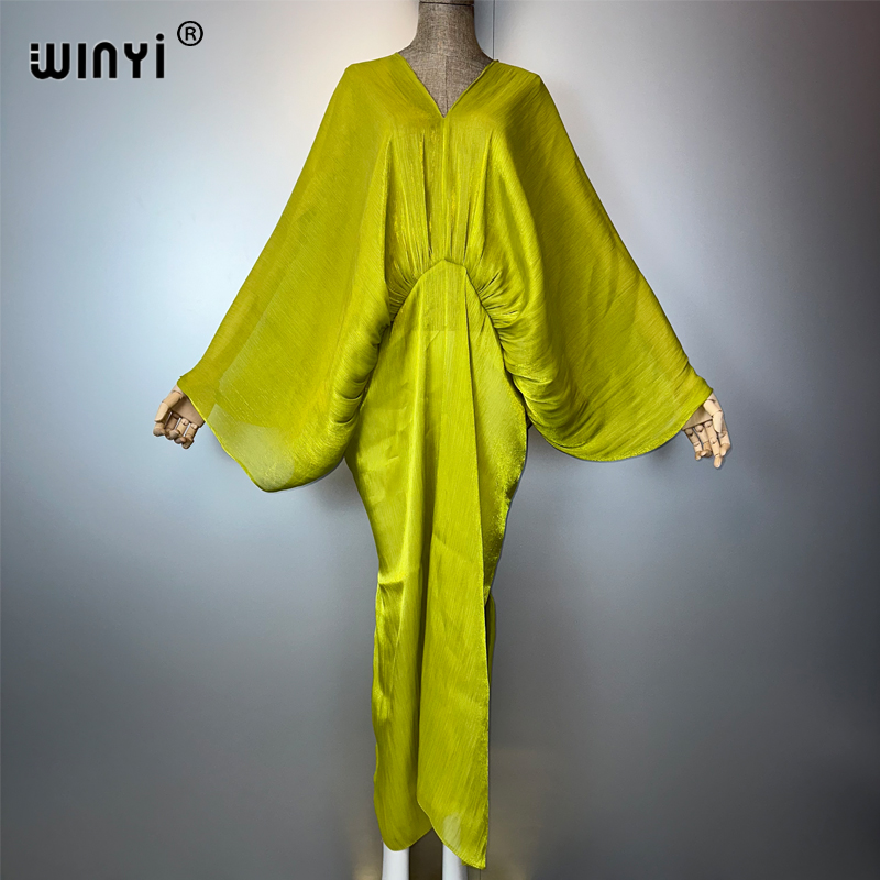 WINYI summer Pearlescent sexy perspective dress maxi beach dress Female Vestidos Party Evening Dress: MULTI