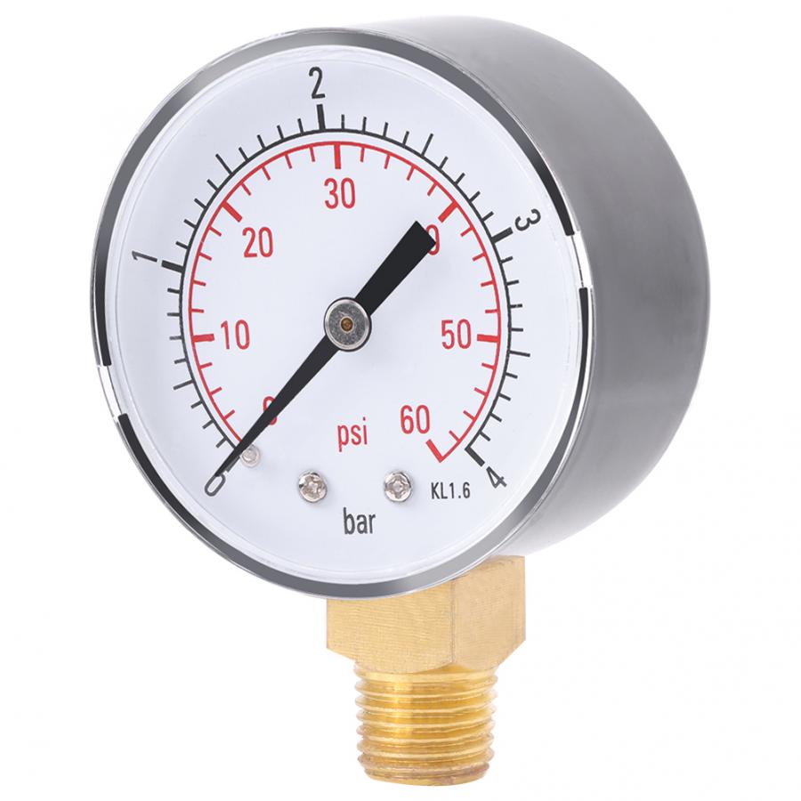 0-4 Bar/0-60 Psi Dual Schaal Dial Gauge 1/4 "Npt Vacuüm Pressure Meter Gauge manometer Manometer Meter