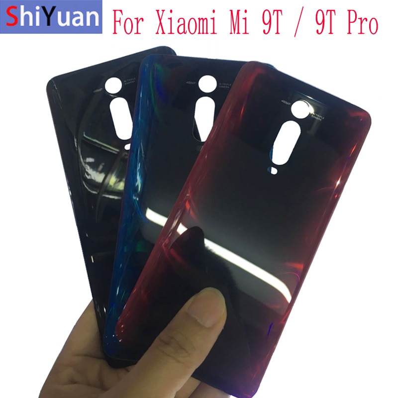 Back Door Behuizing Case Cover Voor Xiaomi Mi 9T Mi 9T Pro Batterij Cover Achterdeur Behuizing Case replaceme Met Sticker