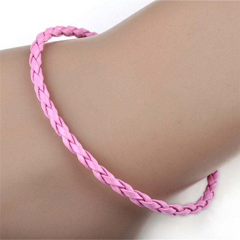 10 stks/partij Eenvoudige Stijl Handgemaakte Gevlochten Charm Armbanden Voor Vrouwen Pulseras Mujer Gevlochten Touw Manchet Bangle: 9