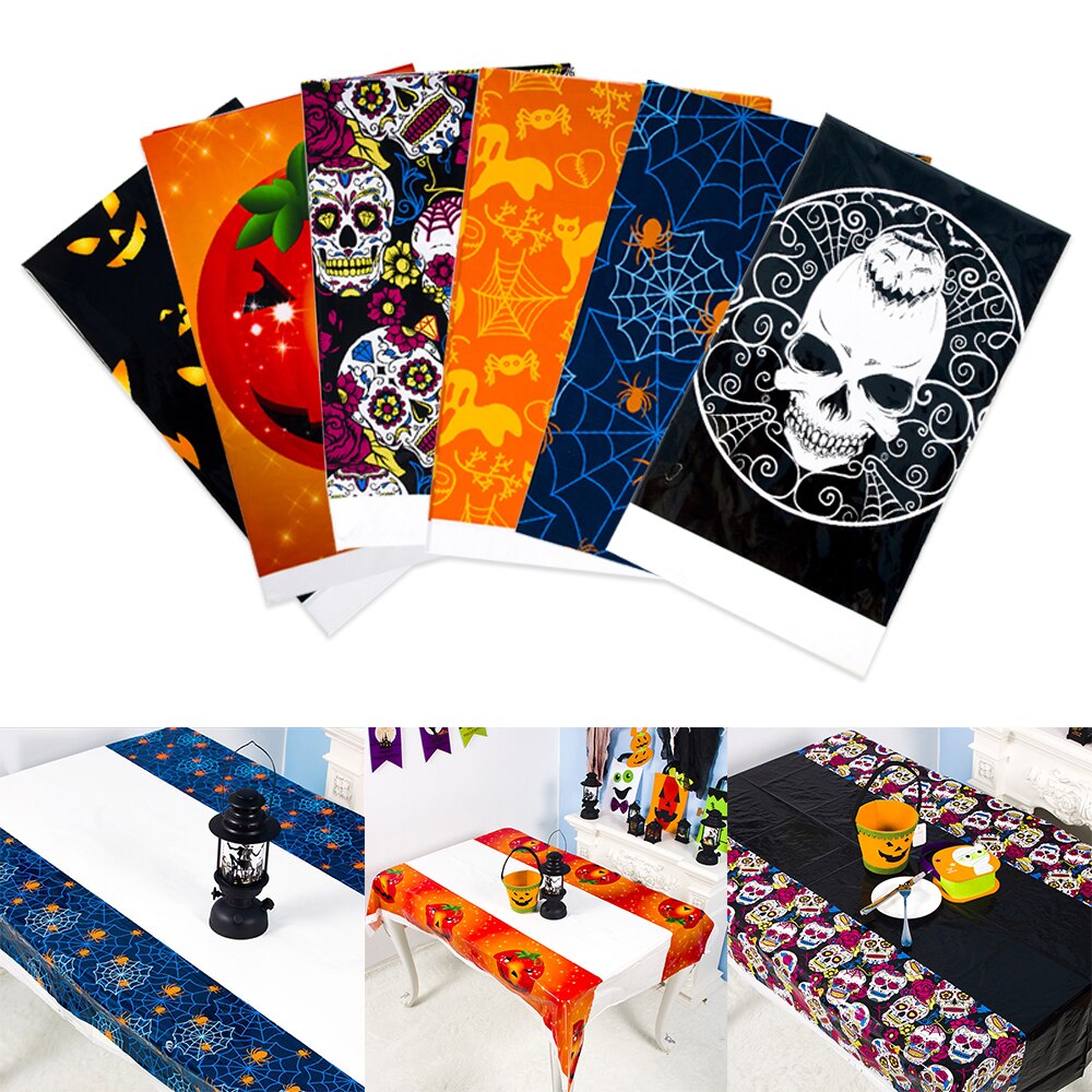 Halloween Tafel Cover Waterdicht Wegwerp Partij Tafelkleden Festival Decoratie Pvc Halloween Tafelkleden Voor Thuis Decoratie