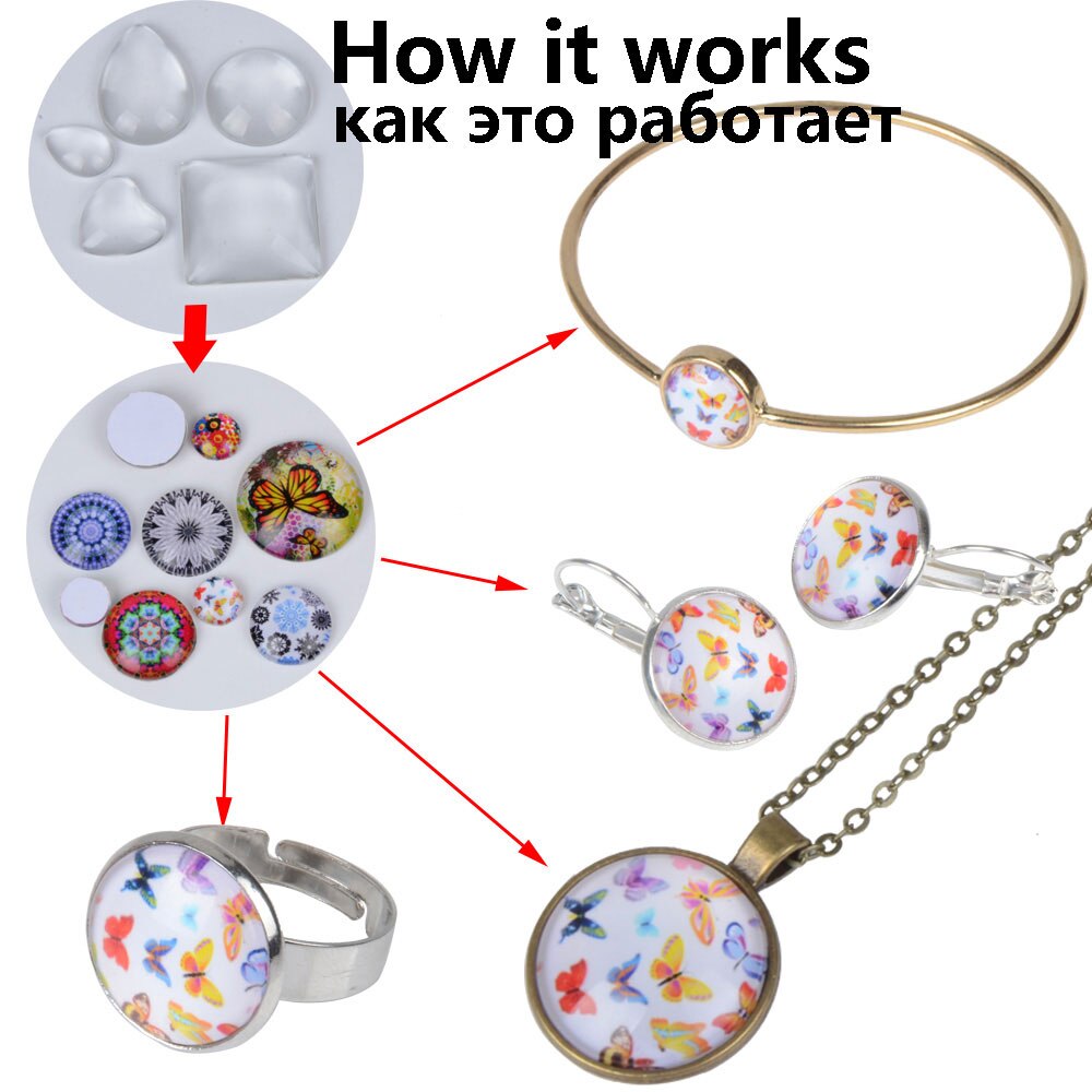 10 teile/los 20mm Hemisphäre Klare Glaskuppel Cabochon Vergrößerungs Cabochon Zubehör Für DIY Schmuck